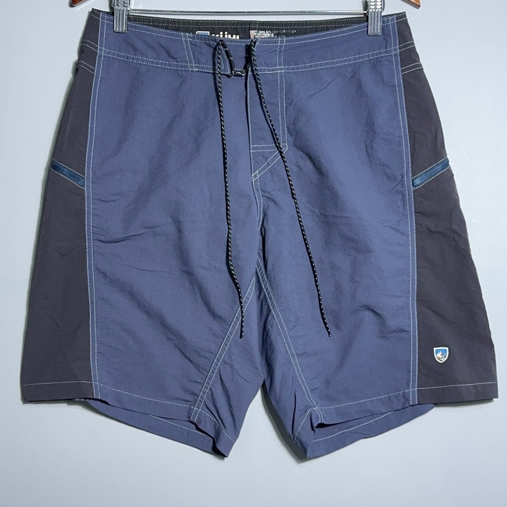 Kuhl Mutiny Shorts Mens Size 32 Nylon Stretch Panels Hiking Blue Gorpcore